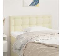 vidaXL Tête de Lit Meuble de Chambre à Coucher Accessoire de Lit Simple Tête de Cadre de Lit Intérieur Crème 100x5x78/88 cm Similicuir Blanc G