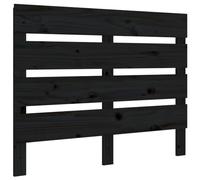 vidaXL Tête de Lit Meuble de Chambre à Coucher Accessoire de Lit Simple Tête de Cadre de Lit Intérieur Noir 100x3x80 cm Bois Massif de Pin