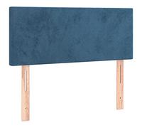 vidaXL Tête de Lit Meuble de Chambre à Coucher Accessoire de Lit Simple Tête de Cadre de Lit Intérieur Bleu Foncé 80x5x78/88 cm Velours