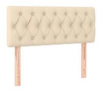 vidaXL Tête de Lit Meuble de Chambre à Coucher Accessoire de Lit Simple Tête de Cadre de Lit Maison Intérieur Crème 100x7x78/88 cm Tissu