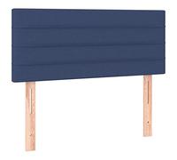 vidaXL Tête de Lit Meuble de Chambre à Coucher Accessoire de Lit Simple Tête de Cadre de Lit Maison Intérieur Bleu 90x5x78/88 cm Tissu