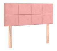 vidaXL Tête de Lit Meuble de Chambre à Coucher Accessoire de Lit Simple Tête de Cadre de Lit Maison Intérieur Rose 80x5x78/88 cm Velours