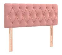 vidaXL Tête de Lit Meuble de Chambre à Coucher Accessoire de Lit Simple Tête de Cadre de Lit Maison Intérieur Rose 90x7x78/88 cm Velours