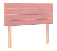 vidaXL Tête de Lit Meuble de Chambre à Coucher Accessoire de Lit Simple Tête de Cadre de Lit Maison Intérieur Rose 80x5x78/88 cm Velours