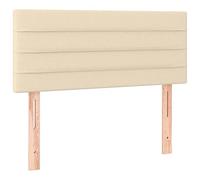 vidaXL Tête de Lit Meuble de Chambre à Coucher Accessoire de Lit Simple Tête de Cadre de Lit Maison Intérieur Crème 90x5x78/88 cm Tissu
