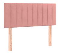 vidaXL Tête de Lit Meuble de Chambre à Coucher Accessoire de Lit Simple Tête de Cadre de Lit Maison Intérieur Rose 90x5x78/88 cm Velours