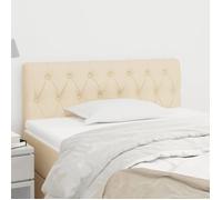 vidaXL Tête de Lit Meuble de Chambre à Coucher Accessoire de Lit Simple Tête de Cadre de Lit Maison Intérieur Crème 346331
