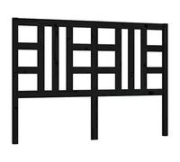 vidaXL Tête de Lit Meuble de Chambre à Coucher Tête de Cadre de Lit Double Accessoire de Lit Intérieur Noir 166x4x100 cm Bois Massif de Pin