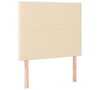 vidaXL Tête de lit simple intérieur en tissu, crème, 90x5x118/128 cm