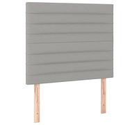 vidaXL Tête de lit simple en tissu gris clair 90x5x118/128 cm