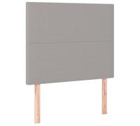 vidaXL Tête de Lit Meubles de Chambre à Coucher Accessoires de Lit Simple Têtes de Cadre de Lit Intérieur Gris Clair 80x5x118/128 cm Tissu