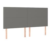vidaXL Tête de lit simple Tissu Gris clair 180x5x118/128 cm