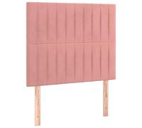 vidaXL Tête de Lit Meubles de Chambre à Coucher Accessoires de Lit Simple Têtes de Cadre de Lit Intérieur Rose 100x5x118/128 cm Velours
