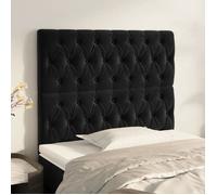 vidaXL Tête de lit simple d'intérieur Noir 90x7x118/128 3116706