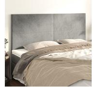 vidaXL Hoofdborden 4 st 100 x 5 x 78/88 cm fluweel lichtgrijs3116118 Gris clair G