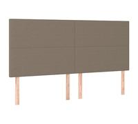 vidaXL Tête de Lit Meubles de Chambre à Coucher Accessoires de Lit Simple Têtes de Cadre de Lit Intérieur Taupe 160x5x118/128 cm Tissu