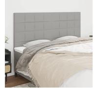 vidaXL – Tête de lit simple pour intérieur en tissu gris clair 160x5x118/128 cm