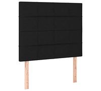 vidaXL Têtes de lit 2 pcs Noir 100x5x78/88 cm Tissu Noir