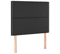 vidaXL Tête de Lit Meubles de Chambre à Coucher Accessoires de Lit Simple Têtes de Cadre de Lit Intérieur Noir 90x5x118/128 cm Similicuir