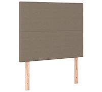 vidaXL Tête de Lit Meubles de Chambre à Coucher Accessoires de Lit Simple Têtes de Cadre de Lit Intérieur Taupe 100x5x118/128 cm Tissu
