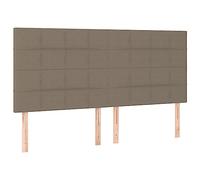 vidaXL Têtes de lit 4 pcs Taupe 80x5x78/88 cm Tissu