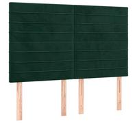 vidaXL Têtes de lit 4 pièces Velours Vert foncé 72x5x78/88 cm