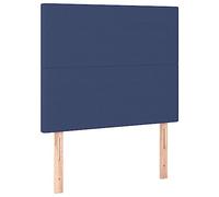 vidaXL 2 x Têtes de Lit Meubles de Chambre à Coucher Accessoires de Lit Simple Têtes de Cadre de Lit Intérieur Bleu 90x5x78/88 cm Tissu