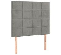 vidaXL Têtes de lit lot de 2 80x5x78/88 cm Velours Gris clair 3116362