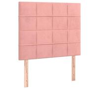 vidaXL Tête de lit pour lit simple Velours Rose 100x5x118/128 cm