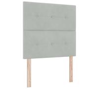 vidaXL Tête de lit Moderne en Velours Ajustable Gris Clair | Design Gain de Place mobilier de Chambre stylé 80 cm de Large matériaux durables montés au Mur Accessoires de lit Texture Lisse