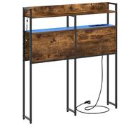 vidaXL Tête de lit Moderne - Un Meuble stylé pour ta Chambre avec Un Cadre de Rangement. Pratique, C'est Un Organisateur de Chevet avec lumière intégrée.