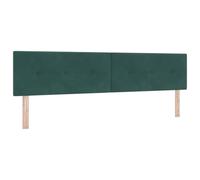 vidaXL Tête de lit Moderne Vert foncé Ajustable en Hauteur en Velours | Murale pour Une déco Chambre Chic Accessoire de Sommeil Taille Standard Mobilier rembourré Design intérieur