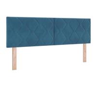 vidaXL Tête de lit Montage Mural Géométrique Bleu foncé 160 cm Velours, Tête de lit Moderne, Ajustable en Hauteur, en Velours pour Un déco stylé, Design Contemporain, Gain de Place