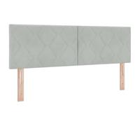 vidaXL Tête de lit Montage Mural Géométrique Gris Clair 144 cm Velours, Tête de lit Moderne, Ajustable en Hauteur, en Velours pour Un déco stylé, Design Contemporain, Gain de Place