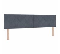 vidaXL Tête de lit Montage Mural Géométrique Gris foncé 180 cm Velours, Tête de lit Moderne, Ajustable en Hauteur, en Velours pour Un déco stylé, Design Contemporain, Gain de Place