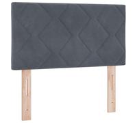 vidaXL Tête de lit Montage Mural Géométrique Gris foncé 80 cm Velours, Tête de lit Moderne, Ajustable en Hauteur, en Velours pour Un déco stylé, Design Contemporain, Gain de Place