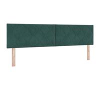vidaXL Tête de lit Montage Mural Géométrique Vert foncé 180 cm Velours, Tête de lit Moderne, Ajustable en Hauteur, en Velours pour Un déco stylé, Design Contemporain, Gain de Place