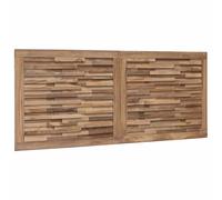 vidaXL Tête de lit Montage Mural Naturel 120 cm Bois de Teck Massif, Tête de lit en Bois Rustique, déco Murale de Ferme, pièce Solide en Teck pour la Chambre, Design rectangulaire Gain de Place