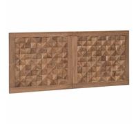 vidaXL Tête de lit Montage Mural Naturel 120 cm Bois de Teck Massif, Tetê de lit Murale en Teck, Meuble de Chambre rectangulaire, Accessoire Bois Massif, décoration de Style Ferme Moderne