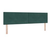 vidaXL Tête de lit Montage Mural Vert foncé 180 cm Velours, Tête de lit élégante pour Chambre, réglable en Hauteur, Design Moderne, Confort Contemporain, Velours Doux.