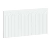 vidaXL Tête de lit Murale ALKMAAR Blanc Bois d'ingénierie, Chambre Moderne, tête de lit Murale résistante à l'humidité, Design Gain de Place, Meuble en Bois stylé