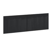 vidaXL Tête de lit Murale ALKMAAR Noir Bois d'ingénierie, Chambre Moderne, tête de lit Murale résistante à l'humidité, Design Gain de Place, Meuble en Bois stylé