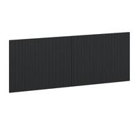 vidaXL Tête de lit Murale ARNHEM Noir Bois d'ingénierie, Chambre, Tête de lit Murale Moderne, Résistante à l'humidité, Rangement stylé, Design élégant