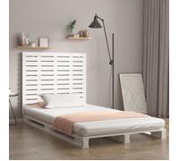 Hoofdbord wandmontage 146x3x91,5 cm massief grenenhout wit824684