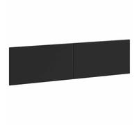 vidaXL Tête de lit Murale Breda Noir Bois d'ingénierie, Tête de lit Moderne, résistante à l'humidité, Murale, Gain de Place, Bois, Meuble élégant et Pratique pour la Chambre