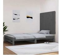 vidaXL Tête de lit murale Gris 108x3x90 cm Bois massif de pin 824875