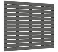 Hoofdbord wandmontage 146x3x91,5 cm massief grenenhout grijs824685