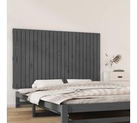 Vidaxl Tête De Lit Murale Gris 147x3x90 Cm Bois Massif De Pin Marron