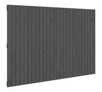 Vidaxl Tête De Lit Murale Gris 166x3x110 Cm Bois Massif De Pin Marron