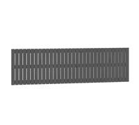 Vidaxl Tête De Lit Murale Gris 204x3x60 Cm Bois Massif De Pin Marron